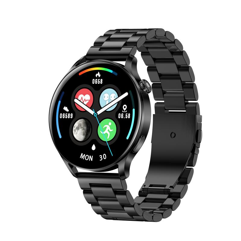 New Voice Call Smartwatch AK 37 Smart Watch, BT Call Heart Rate Blood Pressure Watch Full Black